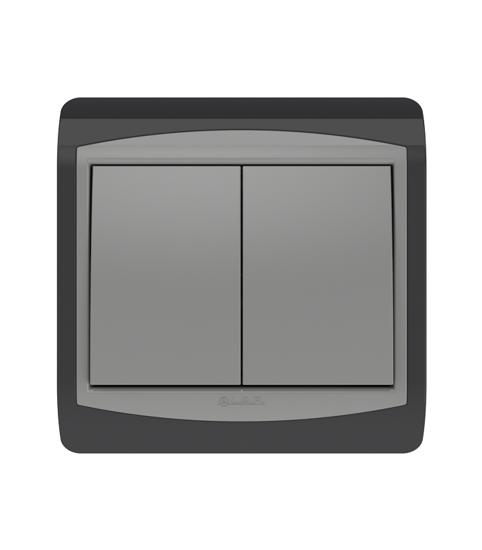 Interrupteur Double Va et Vient LAP Galaxy Gris