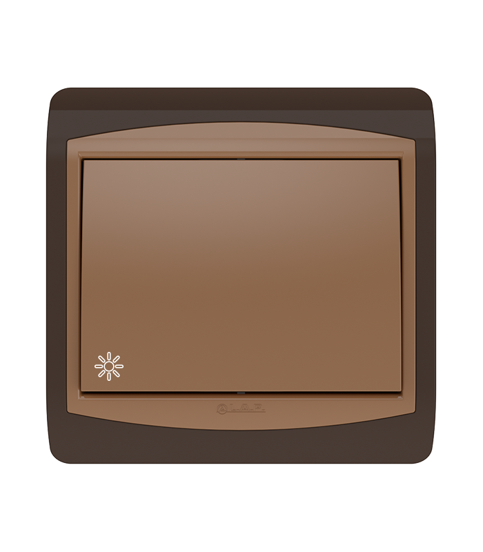 Poussoir à Bascules Non Lumineux LAP Galaxy Marron