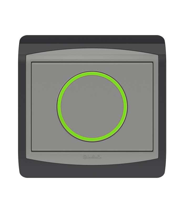 Poussoir Rond Lumineux LAP Galaxy Gris