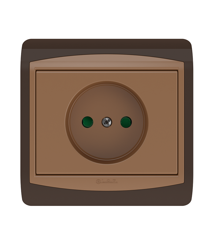 Prise Simple 2P LAP Galaxy Marron