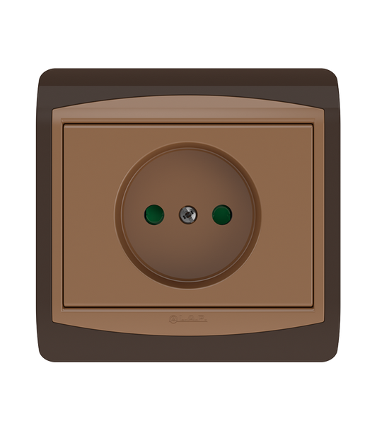 Prise Simple 2P LAP Galaxy Marron