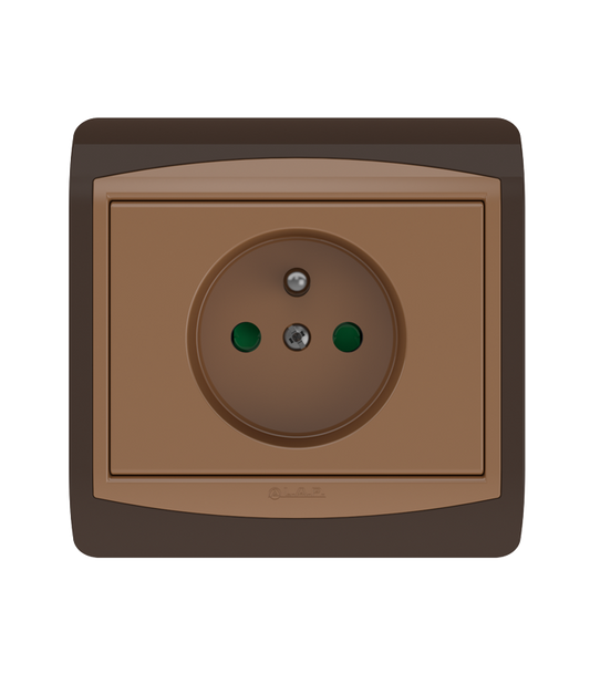 Prise avec Terre 2P+T LAP Galaxy Marron