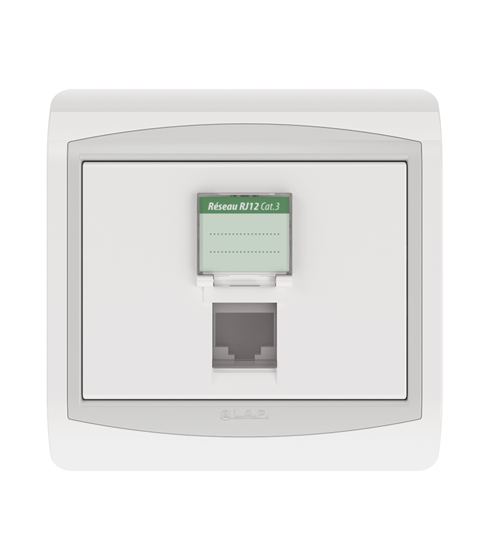 Prise Réseau RJ12 CAT3 LAP Galaxy Blanc