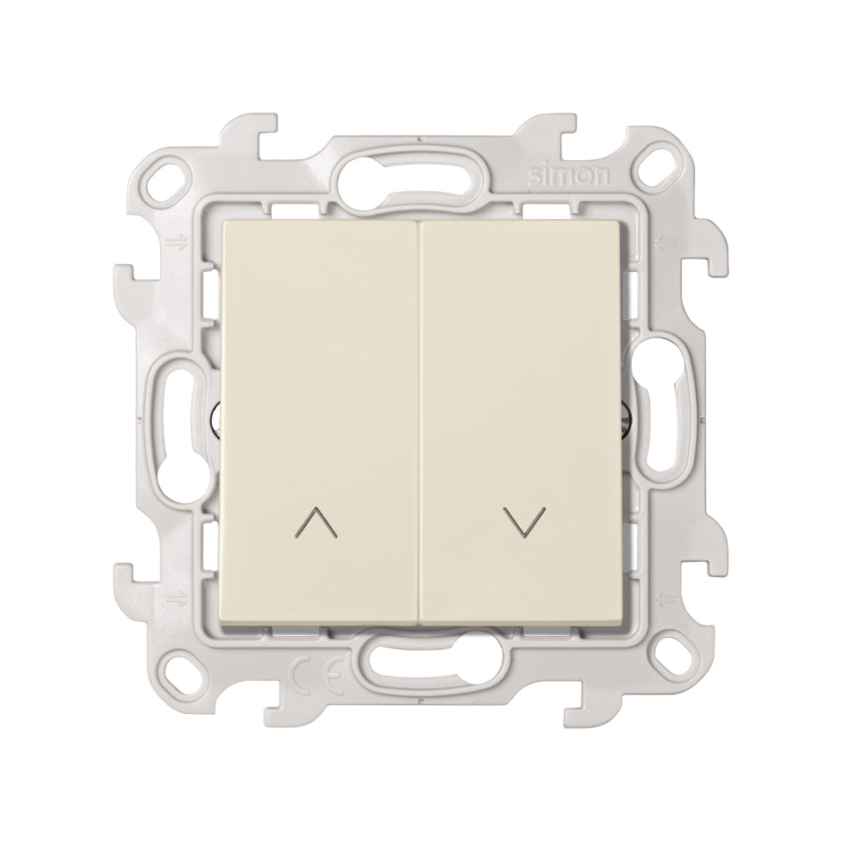 Poussoir Inverseur Volets Roulants Simon S24 Ivoire