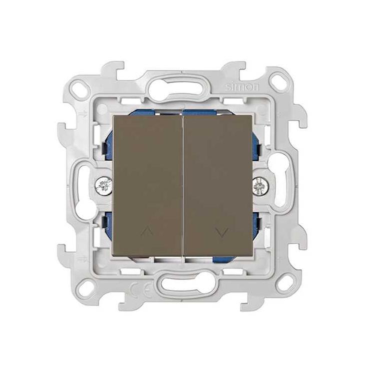 Poussoir Inverseur Volets Roulants Simon S24 Taupe