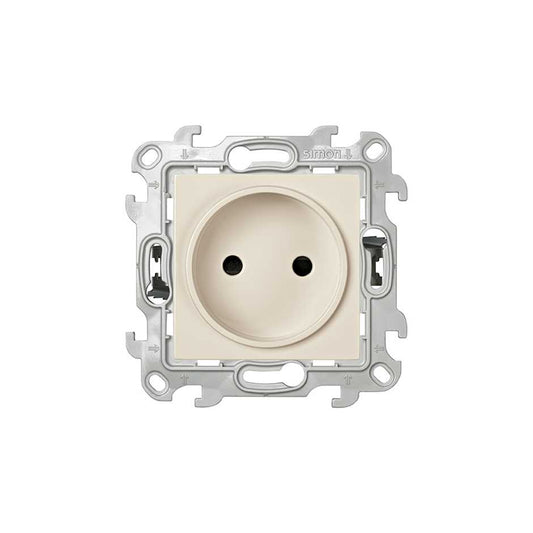 Prise Simple 2P Simon S24 Ivoire