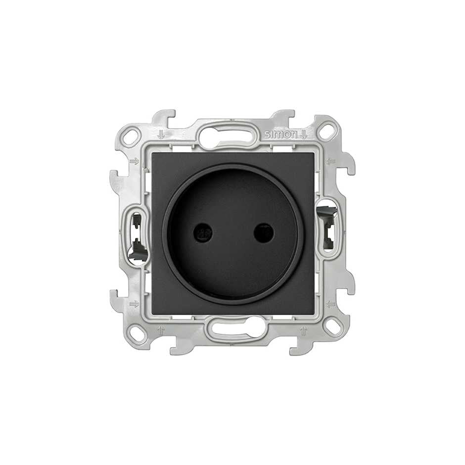 Prise Simple 2P Simon S24 Graphite