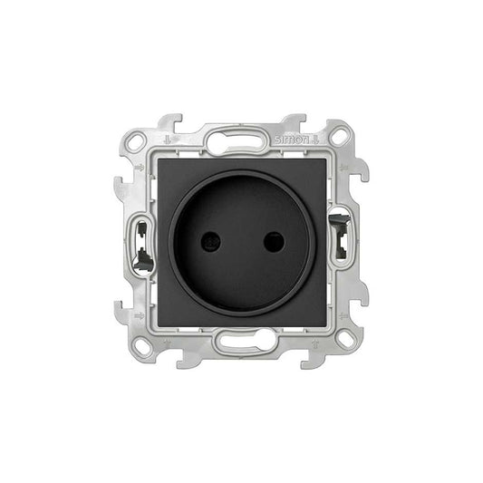 Prise Simple 2P Simon S24 Graphite