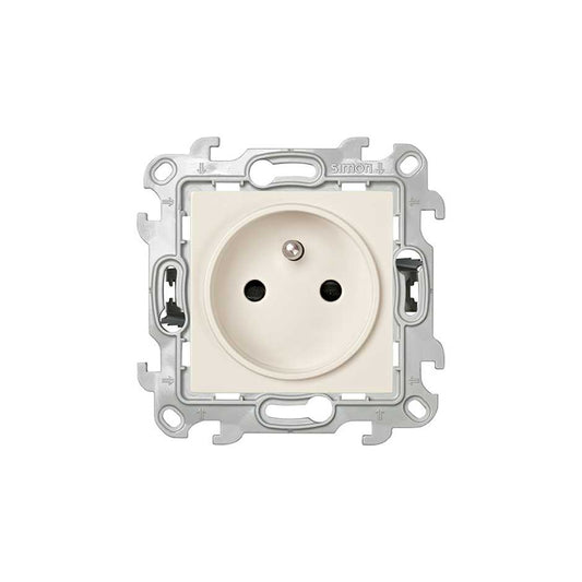 Prise avec Terre 2P+T Simon S24 Ivoire