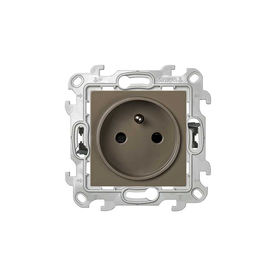 Prise avec Terre 2P+T S24 Taupe