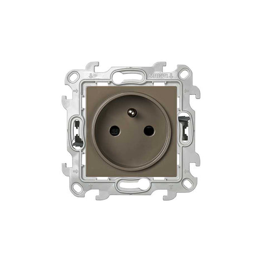 Prise avec Terre 2P+T S24 Taupe