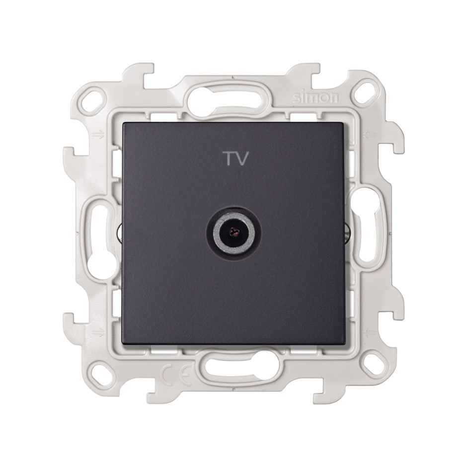 Prise TV Simon S24 Graphite