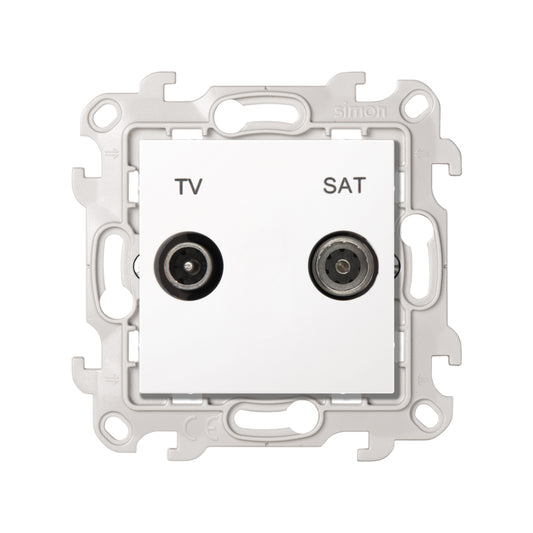 Prise TV SAT Simon S24 Blanc