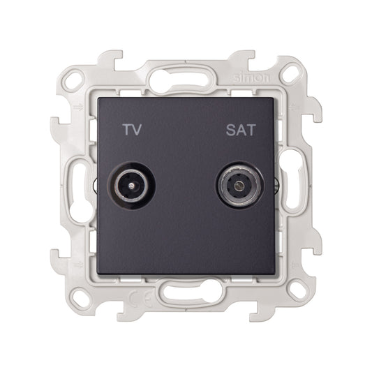 Prise TV SAT Simon S24 Graphite