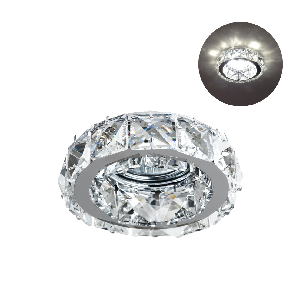 Spot Diamant Chromé SDC-01 + Douille MR16