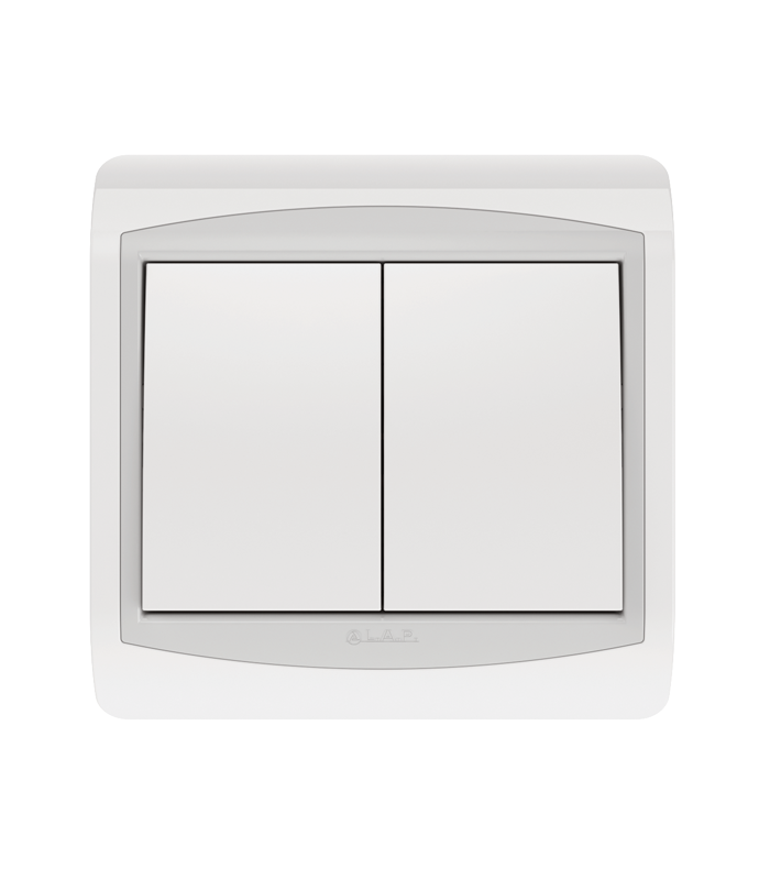 Interrupteur Double Va et Vient LAP Galaxy Blanc