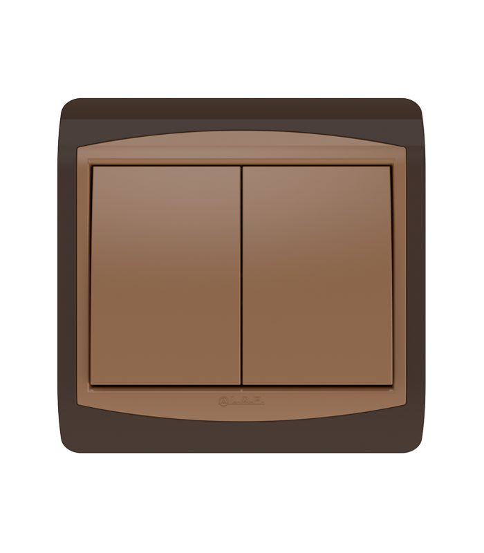Interrupteur Double Va et Vient LAP Galaxy Marron