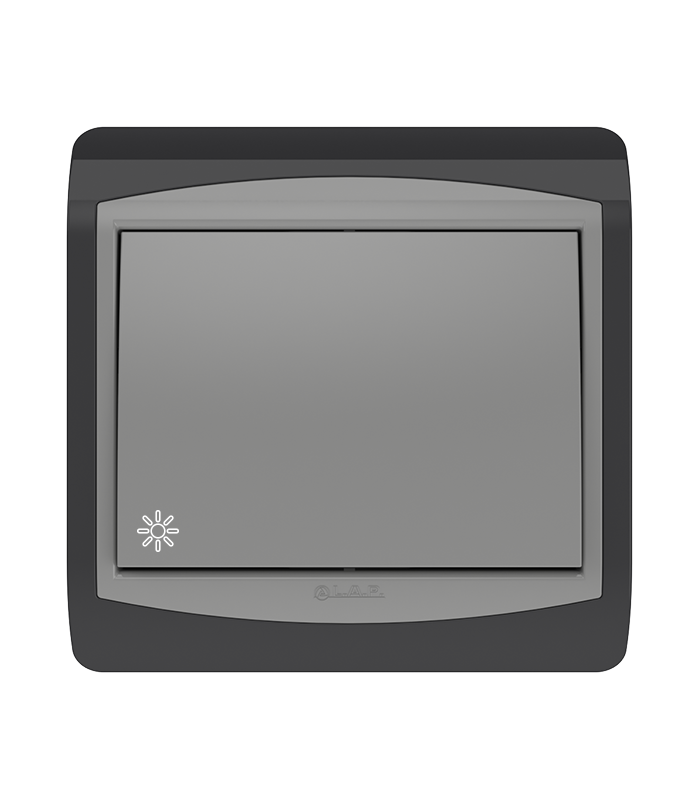 Poussoir à Bascules Non Lumineux LAP Galaxy Gris