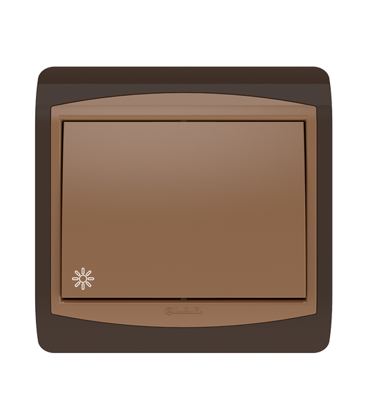 Poussoir à Bascules Non Lumineux LAP Galaxy Marron