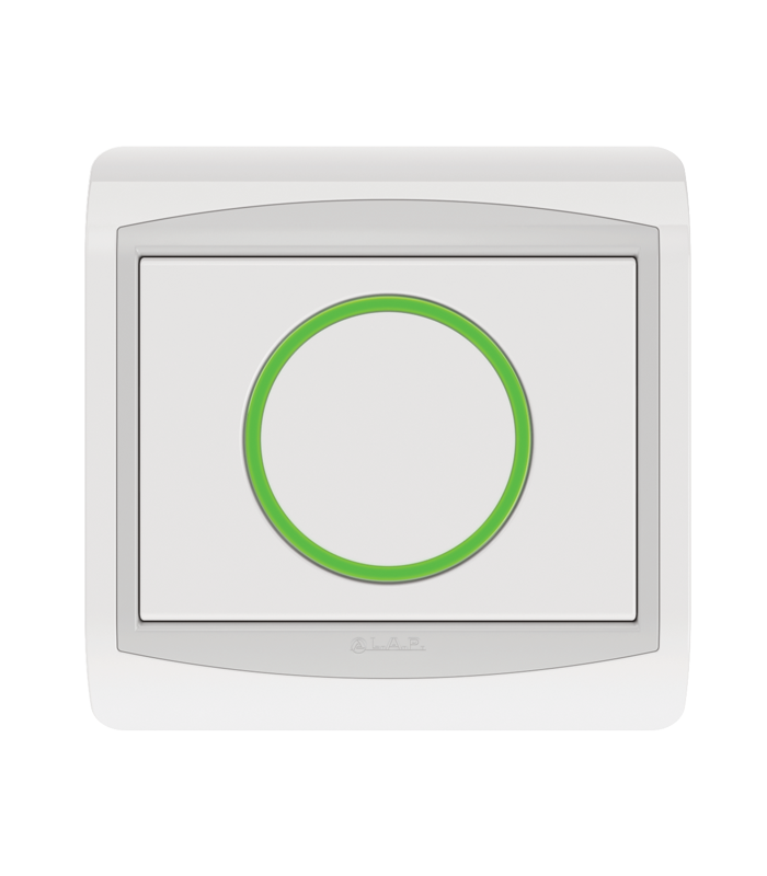 Poussoir Rond Lumineux LAP Galaxy Blanc