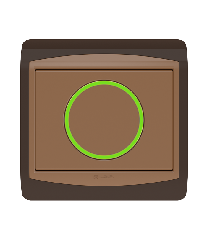 Poussoir Rond Lumineux LAP Galaxy Marron