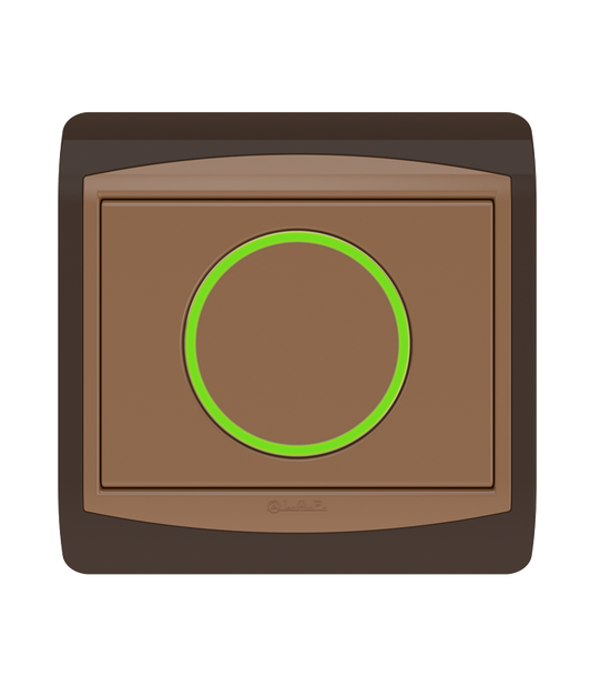 Poussoir Rond Lumineux LAP Galaxy Marron
