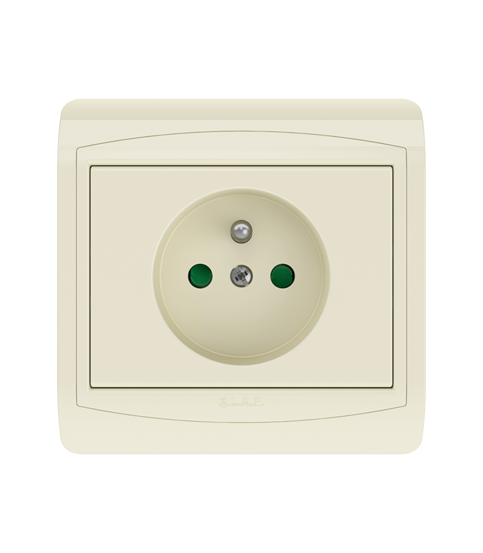 Prise avec Terre 2P+T LAP GALAXY MARFIL