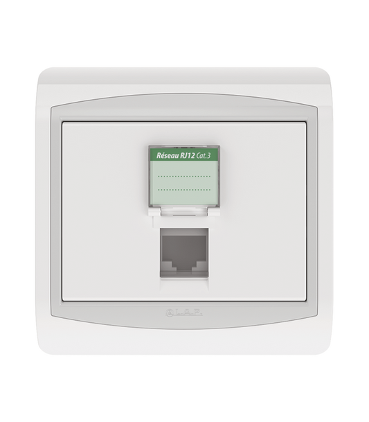 Prise Réseau RJ12 CAT3 LAP Galaxy Blanc