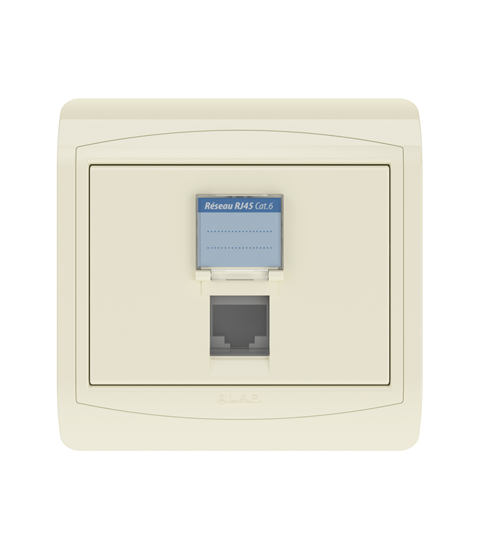 Prise Informatique RJ45 CAT6 LAP Galaxy Marfil