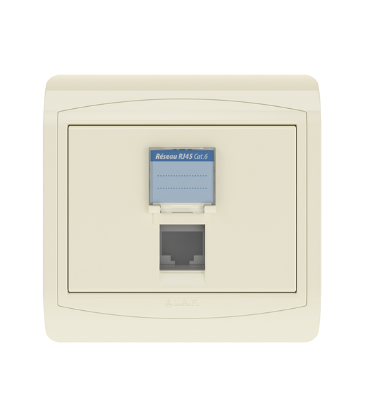 Prise Informatique RJ45 CAT6 LAP Galaxy Marfil