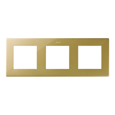 Cadre Triple 3 éléments Simon S24 Or