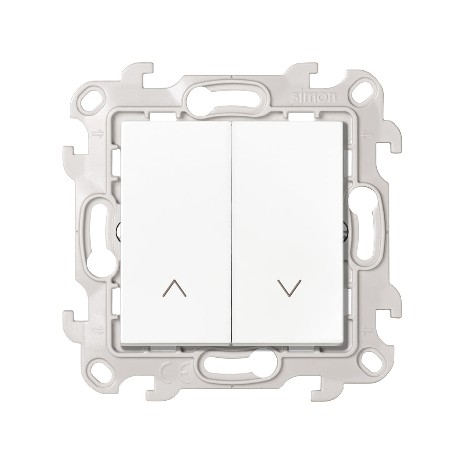 Poussoir Inverseur Volets Roulants Simon S24 Blanc
