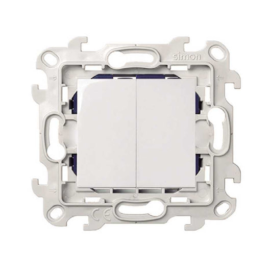 Double Interrupteur Simon S24 Blanc