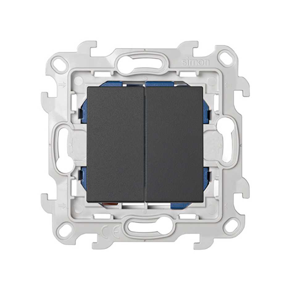 Double Interrupteur Simon S24 Graphite