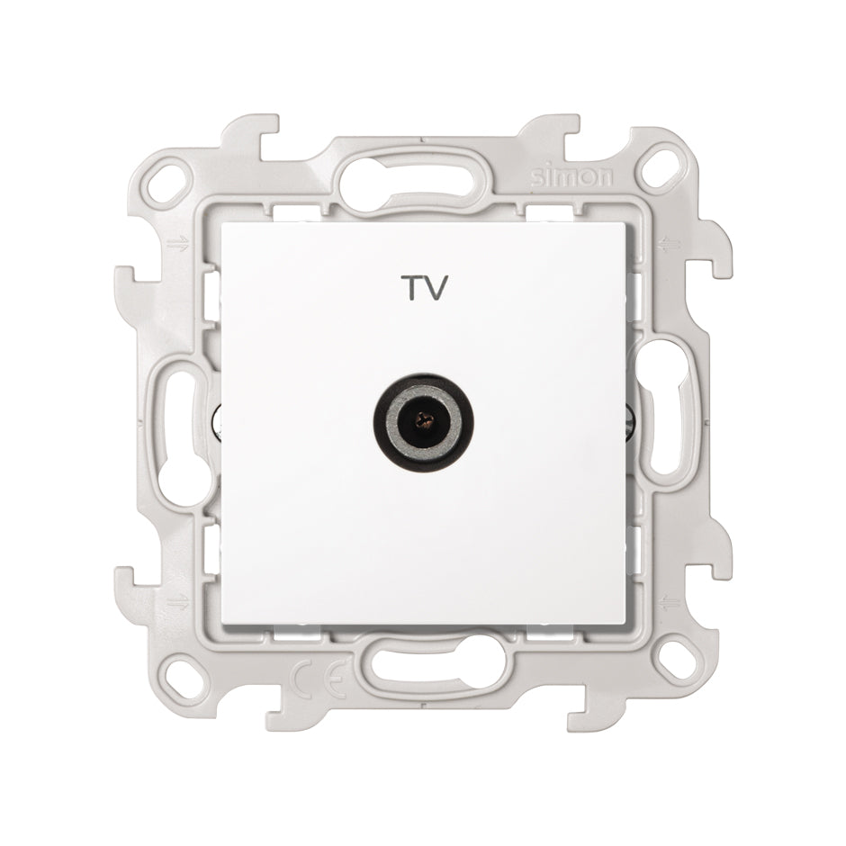 Prise TV Simon S24 Blanc