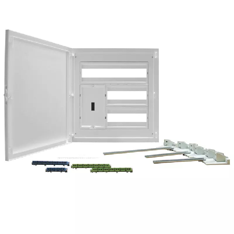 Coffret Modulaire Encastré 44 Modules + Disjoncteur (2x12+1x20)+AGCP EFAPEL - 60044 3BB