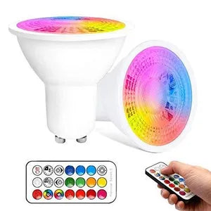 Lampe GU10 RGB 5W avec Télécommande